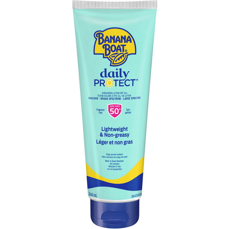 Banana Boat Daily 50 Spf Fragrance Free Sunscreen Lotion, 240 mL