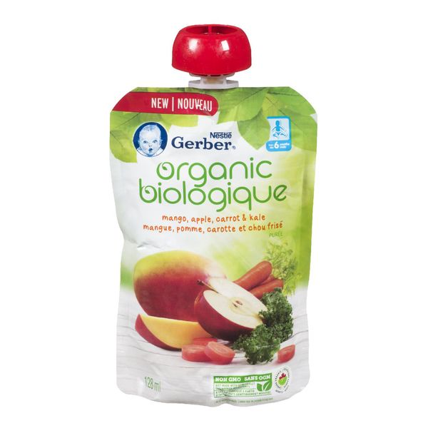 GERBER ORG MANGO APPLE CARROT [128 ml]