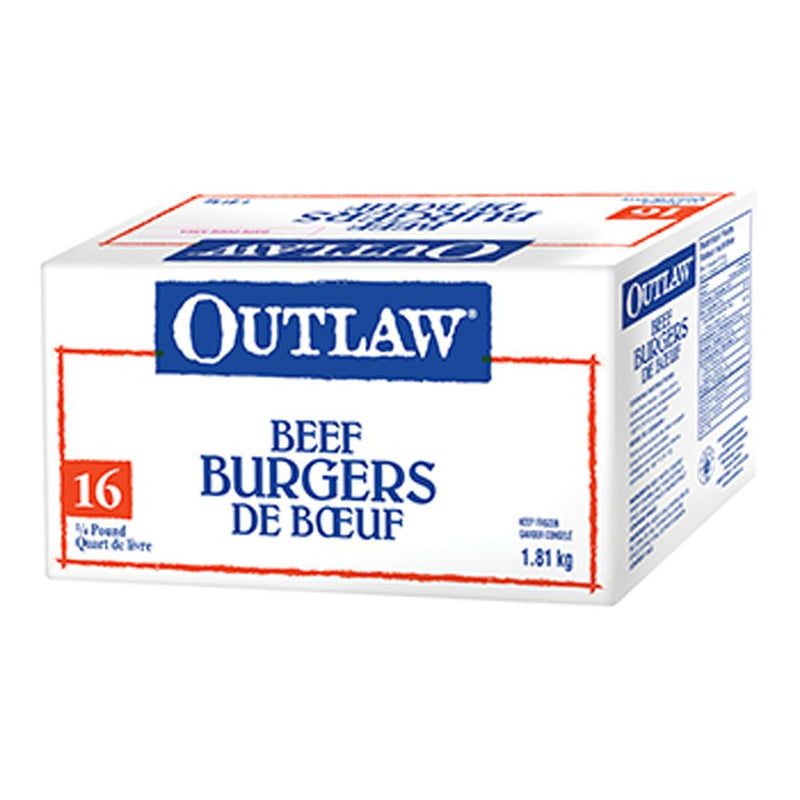 OUTLAW BEEF BURGERS 16 COUNT [1.8 kg]