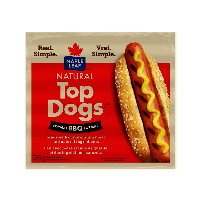 MAPLELEAF TOP DOG BBQ WIENERS [375 g]