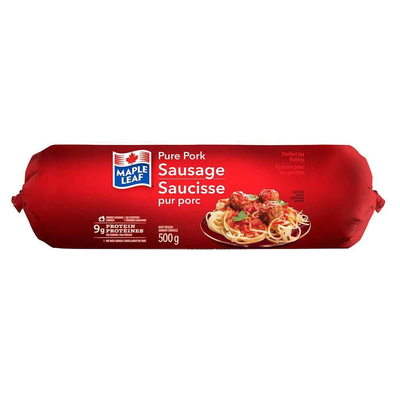 MAPLE LEAF PURE PORK SAUSAGE [500 g]