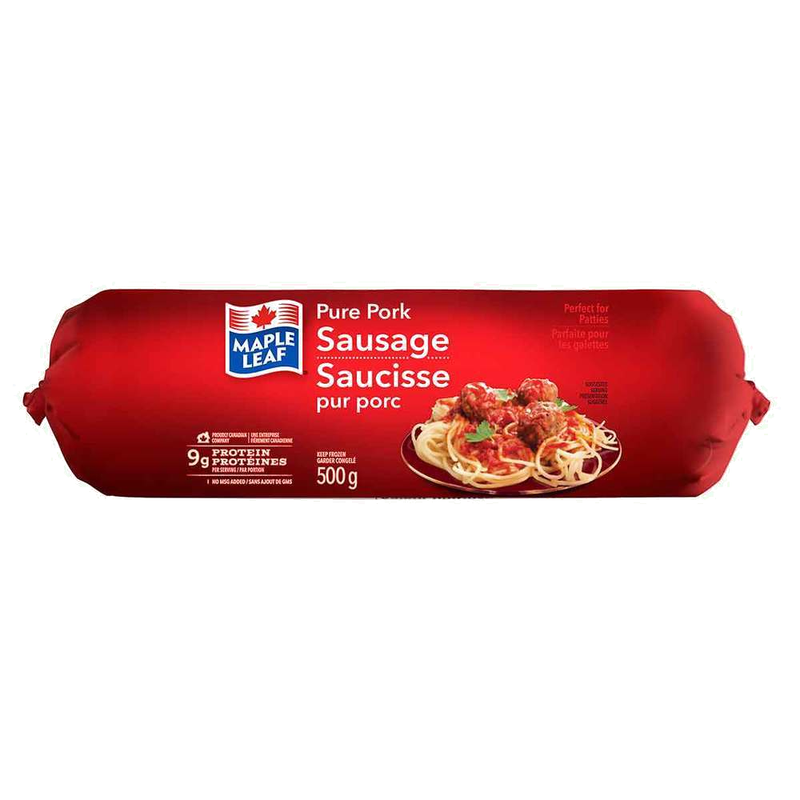 MAPLE LEAF PURE PORK SAUSAGE [500 g]