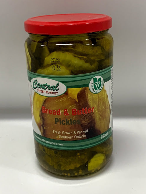 CENTRAL BREAD & BUTTER PICKLES [750 ml]