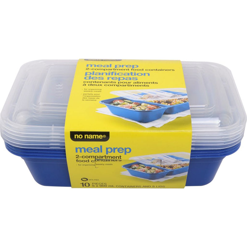 NN MEAL PREP 2-COMP CONTAINERS [5 pcs]