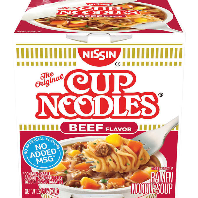 Nissin Cup Noodles Beef Flavor, 71 g
