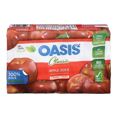 OASIS 100% APPLE JUICE BOXES [8 pkg]