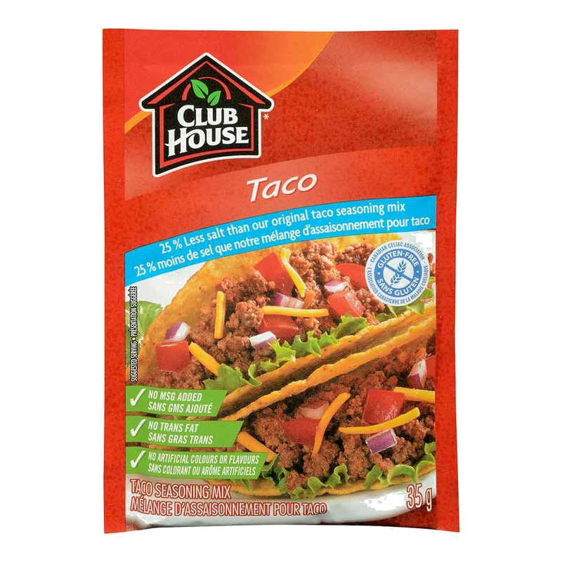 CLUB HOUSE LESS SALT TACO MIX [35 g]