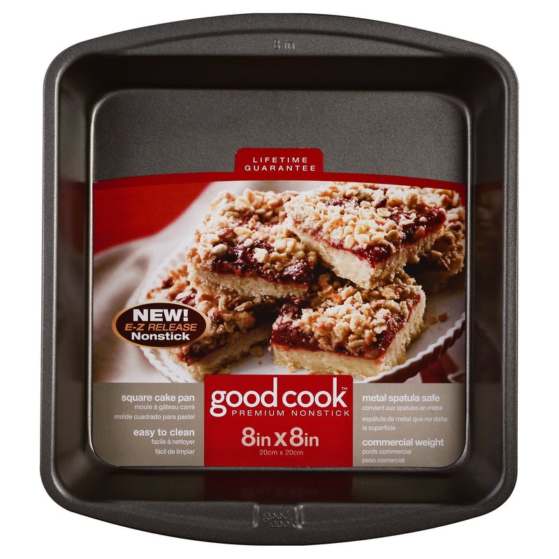 Good Cook Square Nonstick 8 x 8 Inch Cake Pan, 1 pan