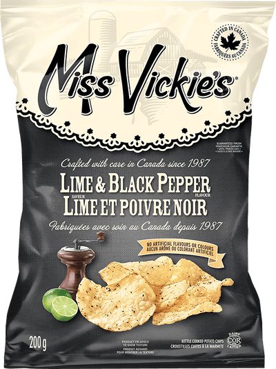 Miss Vickie's Lime & Black Pepper Chips, 200 g