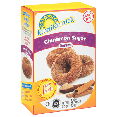 Kinnikinnick Foods Donuts Cinnamon Sugar Gluten Free, 6 ct, 270 g, 9.5 oz