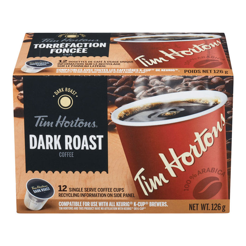 TIM HORTONS K CUP DARK ROAST [12 pkg]
