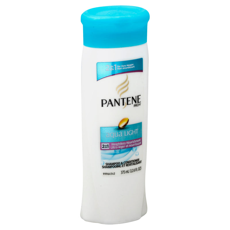 Pantene 2 in 1 Weightless Nourishment Shampoo & Conditioner, 373 mL