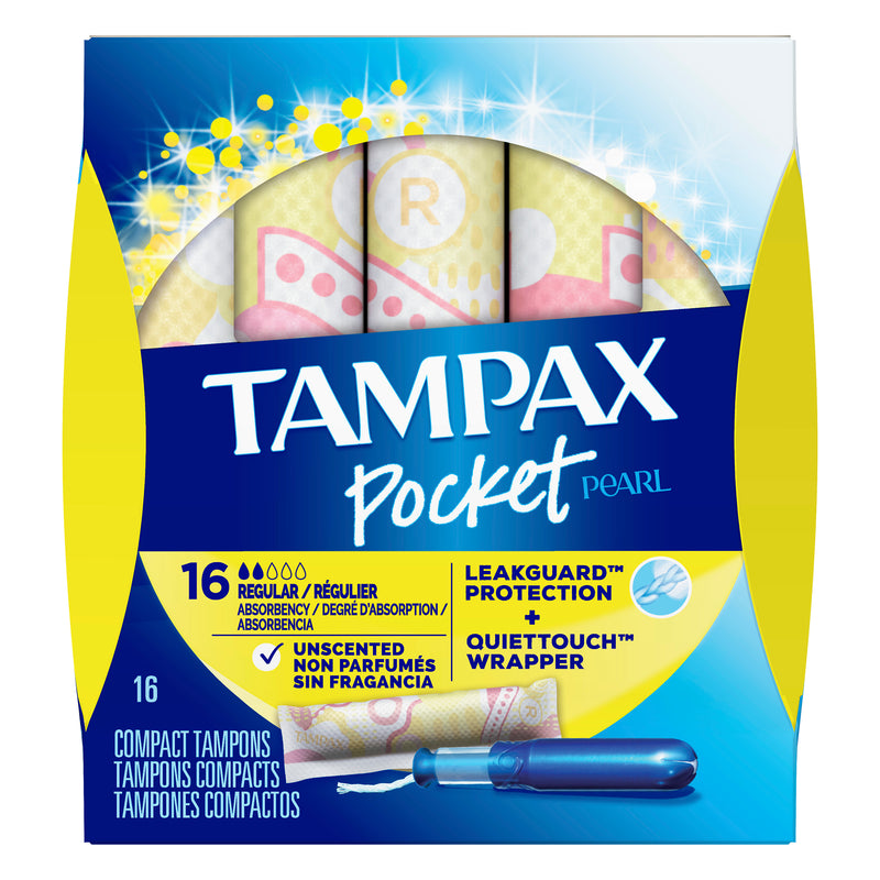 Tampax Compact Regular Absorbency Unscented Tampons, 16 tampons