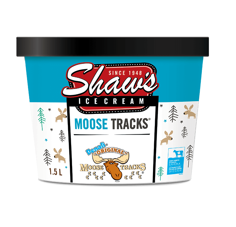 SHAWS ICE CREAM MOOSE TRACKS [1.5 ltr]