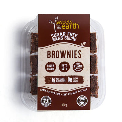 Sweets From The Earth Sugar Free Gluten Free GMO Free Plant Based Brownies, 132 g