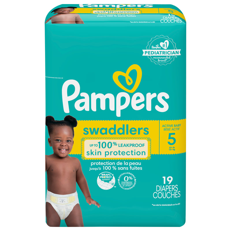PAMPERS SWADDLERS 5 [19 pkg]