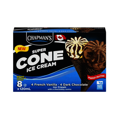 SUPER CONES FR VAN CHOC [8 pkg]