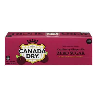 CANADA DRY CRANBERRY ALE ZERO [12 pkg]