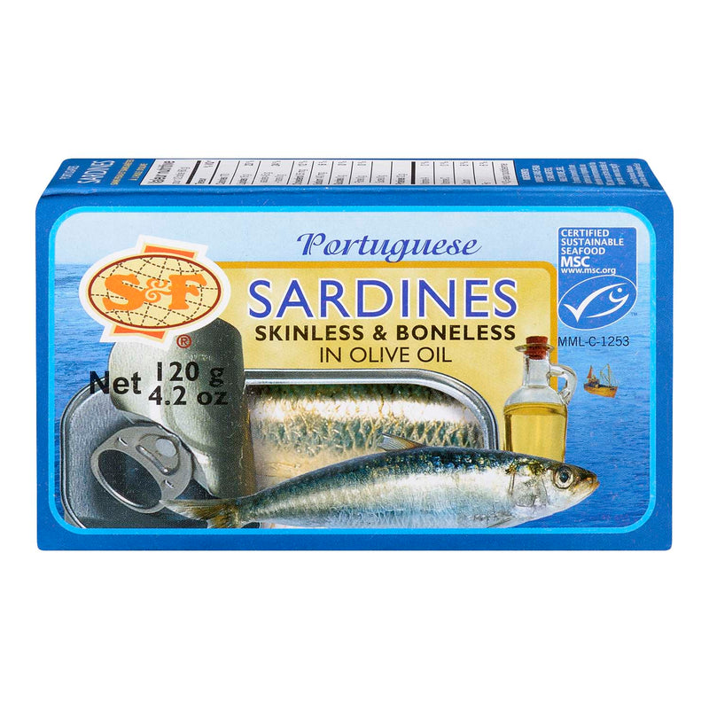 S&F Boneless and Skinless Sardines, 120 g