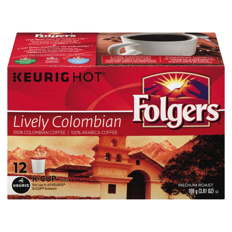 FOLGER COFFEE LIVELY COLOMBIAN [12 pkg]