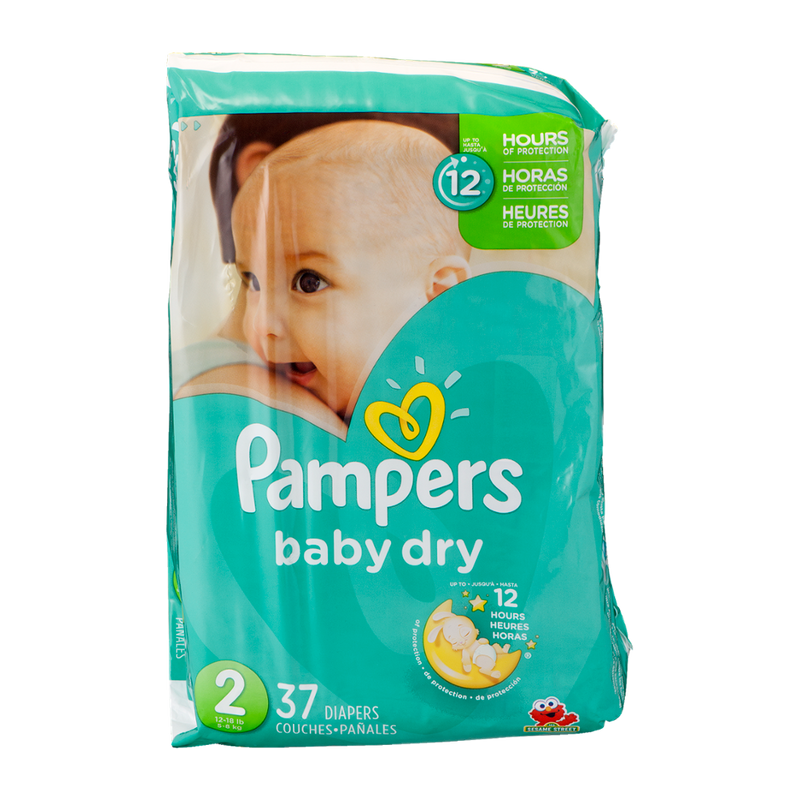 PAMPERS BABY DRY SIZE 2 [37 ea]