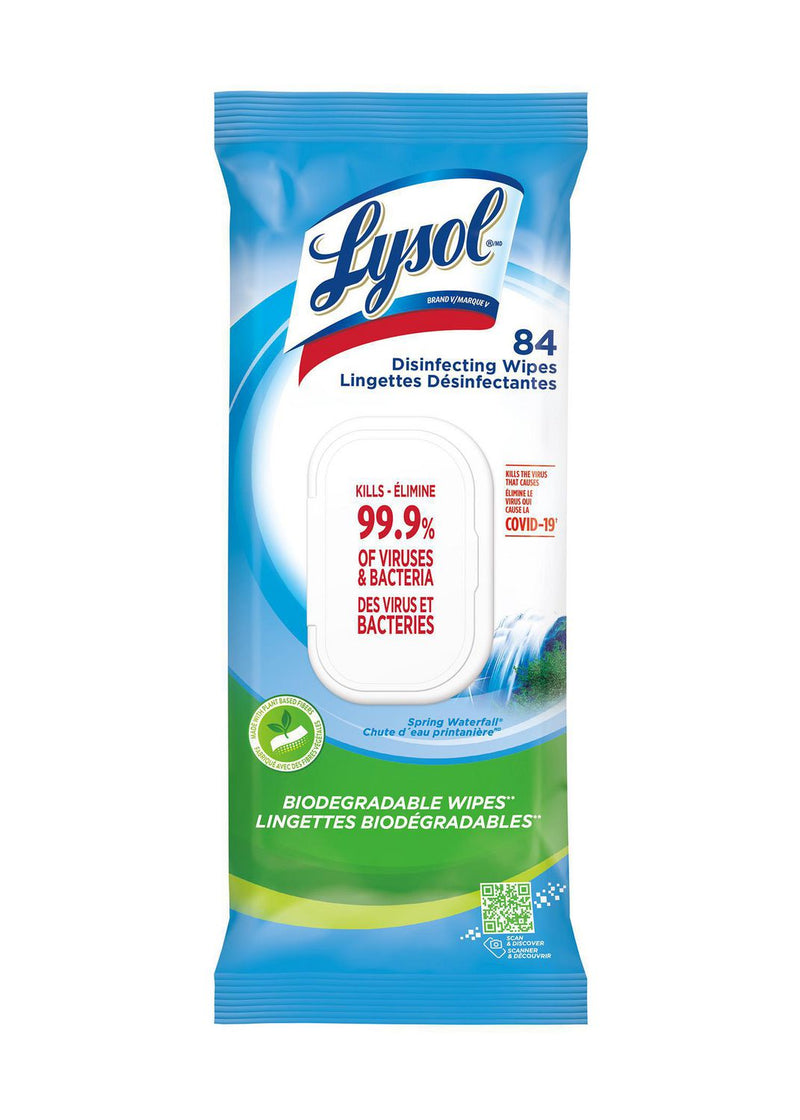 LYSOL WIPES SPRING WATERFALL [84 pcs]