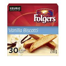 FOLGERS KCUP VANILLA BISCOTTI [30 pkg]