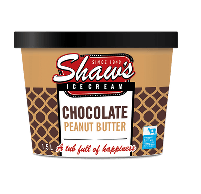SHAWS ICE CREAM CHOC PNUT BUTT [1.5 ltr]