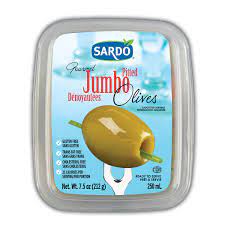 SARDO JUMBO PITTED OLIVES [250 ml]