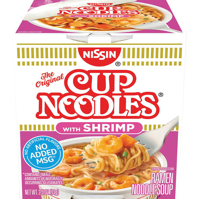 Nissin Cup Noodles with Shrimp, 71 g