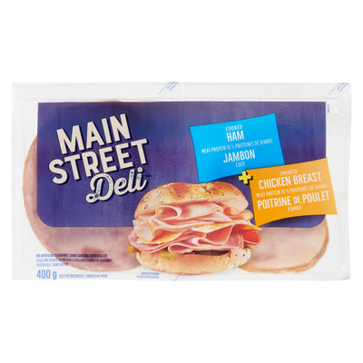 Mainstreet Deli, Ham and Chicken Sliced Lunch Meat, 400g