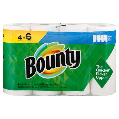 BOUNTY PAPER TOWELS 4=6ROLLS [6 pkg]