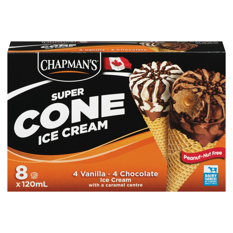 VANILLA & CHOC SUPER CONES [8 pkg]