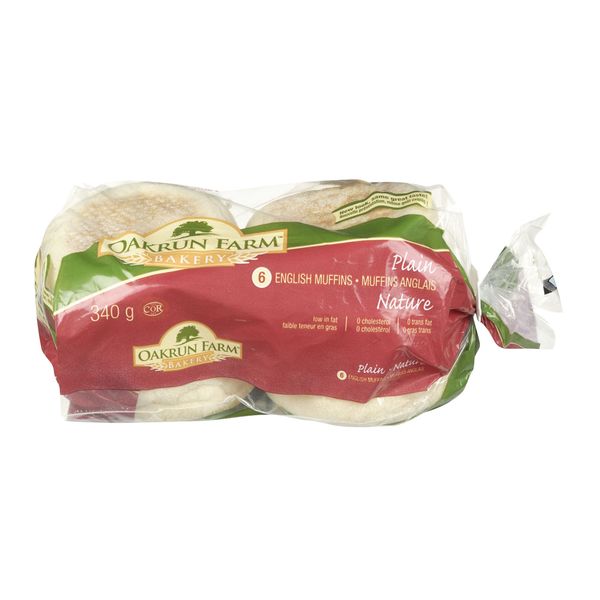 OAKRUN PLAIN ENGLISH MUFFINS [340 g]