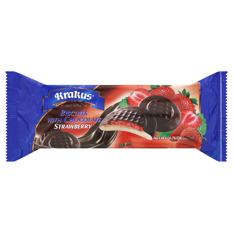 KRAKUS CHOC STRAWBERRY BISCUIT [135 g]