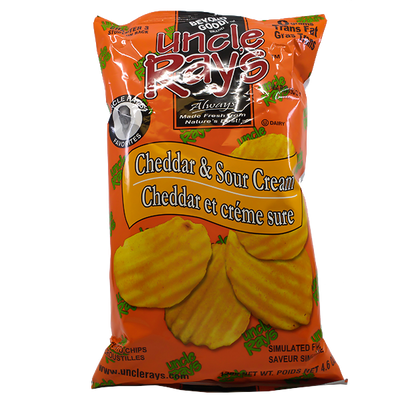 UNCLE RAYS CHED SOUR CHIPS [130 g]