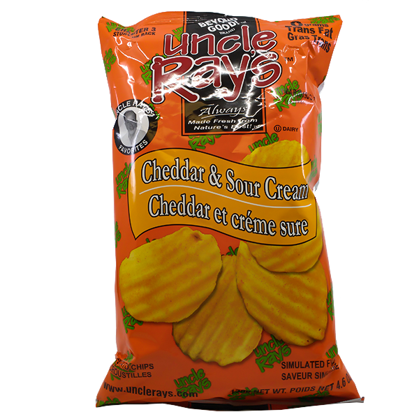 UNCLE RAYS CHED SOUR CHIPS [130 g]