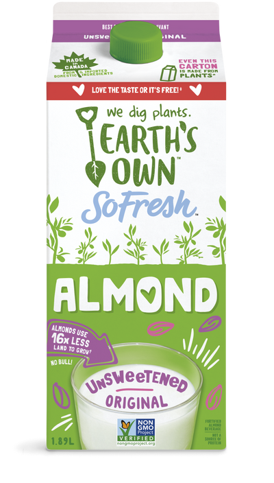 EARTHS OWN UNSWEET ALMOND [1.89 ltr]