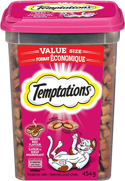 TEMPTATION BEEF TREATS TUB [454 g]