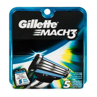 GILLETTE MACH3 CARTRIGES [5 pkg]