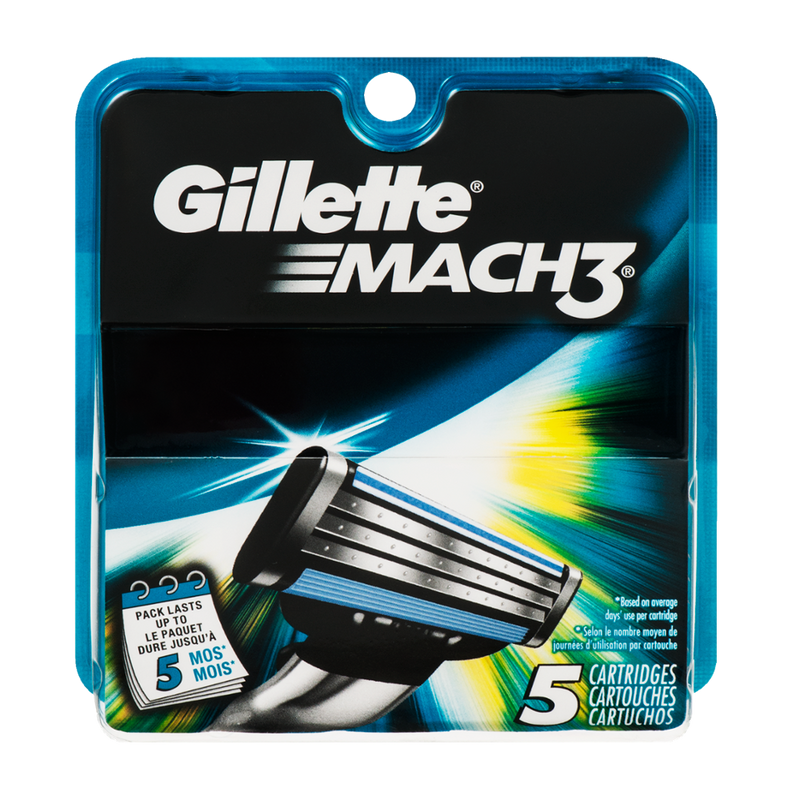 GILLETTE MACH3 CARTRIGES [5 pkg]
