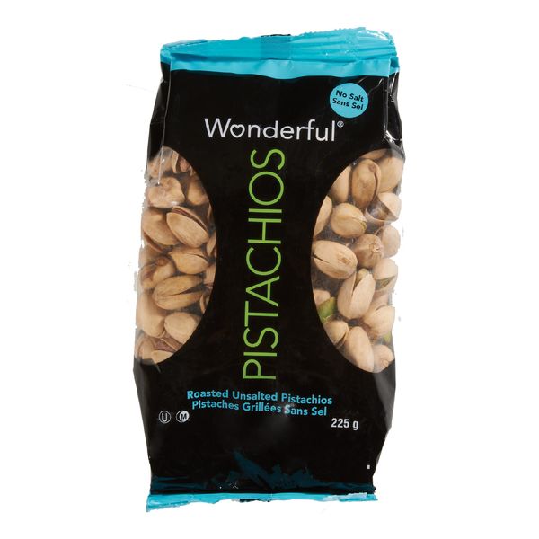 Wonderful Unsalted, Roasted Shelled Pistachios, 225 g