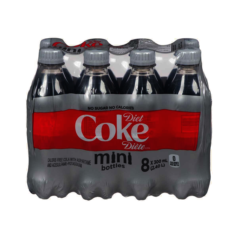 COKE DIET MINI BOTTLES [8 pkg]