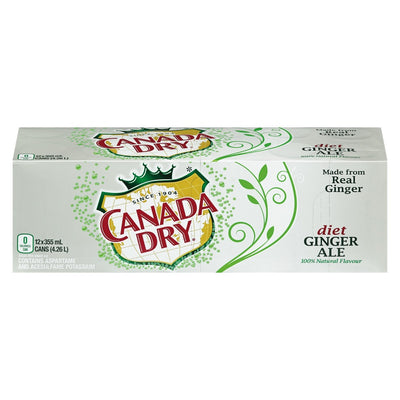 CANADA DRY DIET GINGER ALE [12 pkg]
