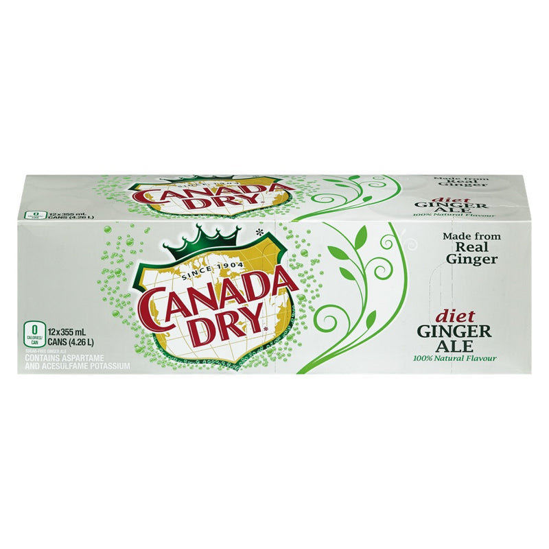 CANADA DRY DIET GINGER ALE [12 pkg]