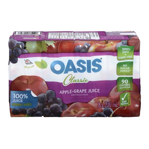 OASIS APPLE GRAPE JUICE [8 pkg]