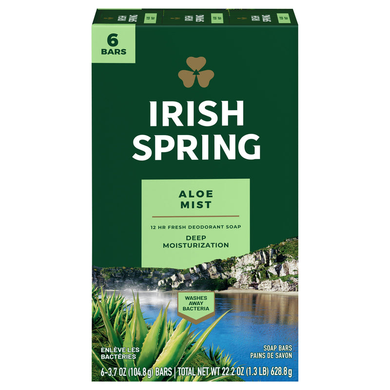 IRISH SPRING ALOE MIST BARS [6 pkg]