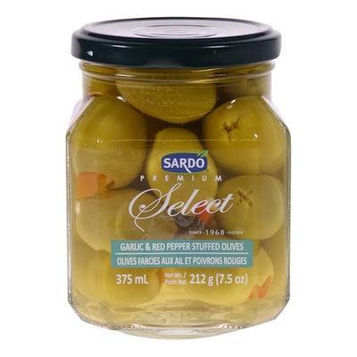 GARLIC & RED PEPPERS OLIVES [375 ml]