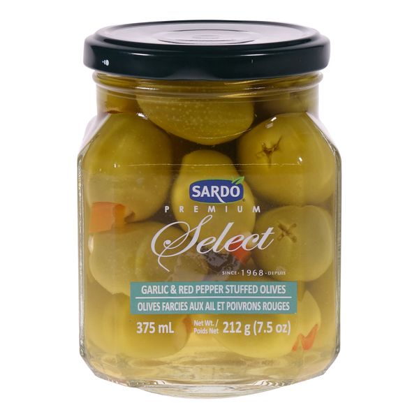 GARLIC & RED PEPPERS OLIVES [375 ml]