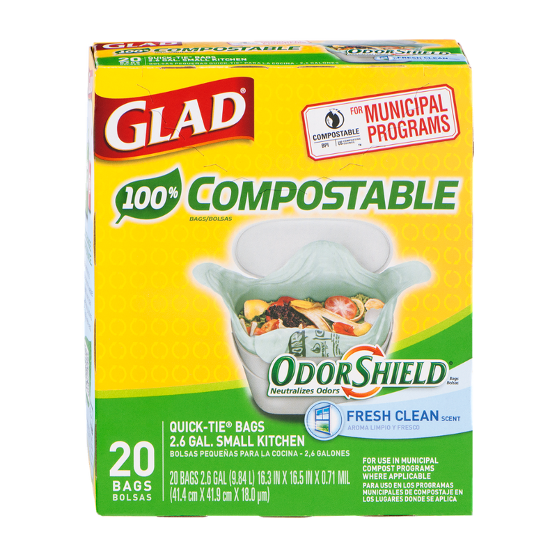 GLAD COMPOSTABLE BAGS [20 pkg]